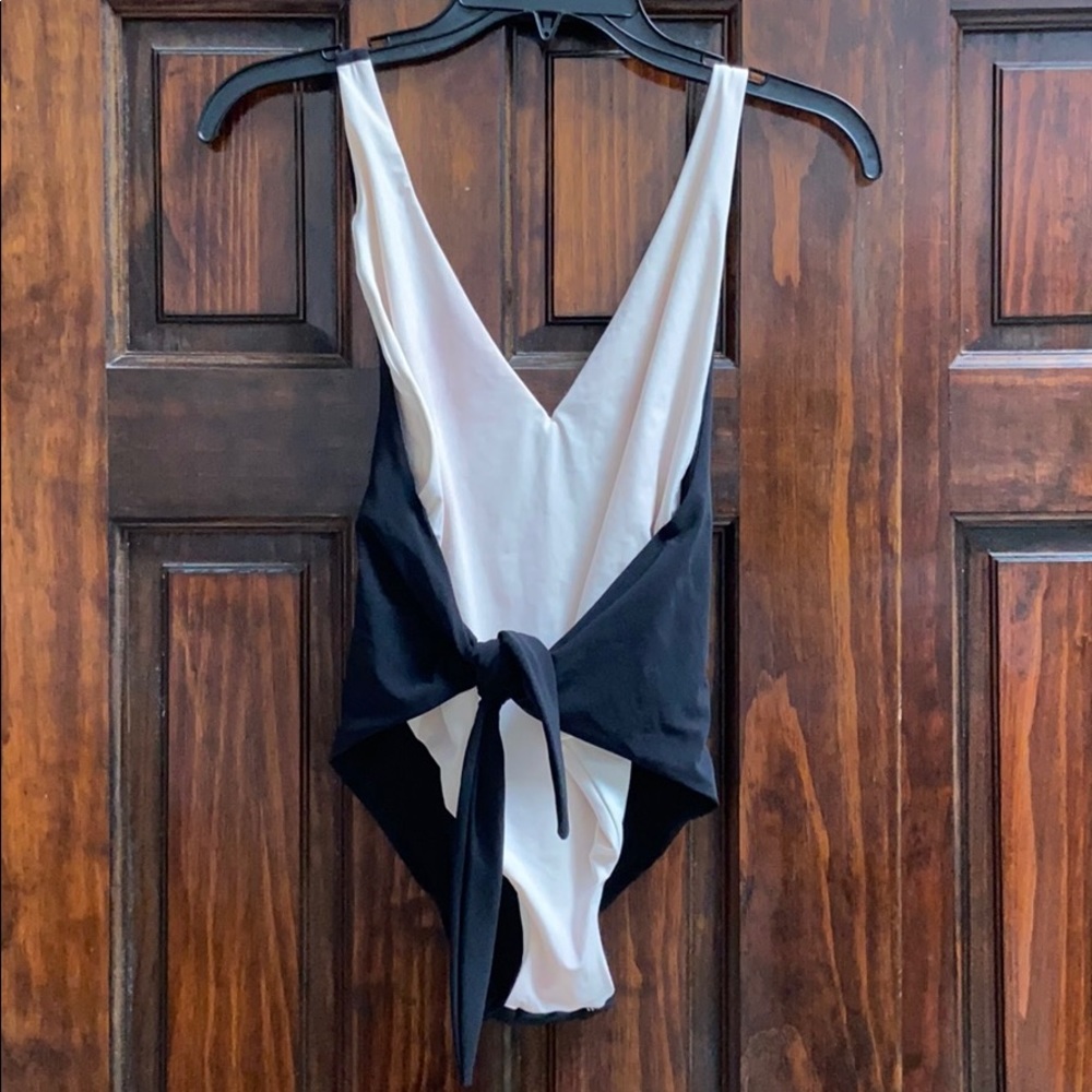 Black and white/ish bathing suit